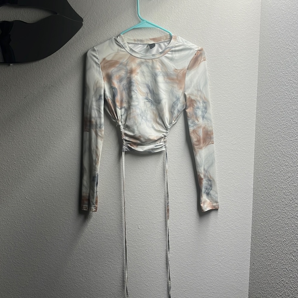 Tie dye crop top shirt